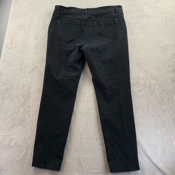 J.Jill Womens Jeans Size 12 Slim Ankle Skinny Leg Black Denim Authentic Fit - Picture 13 of 13
